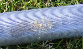 Debris on textured hoop
