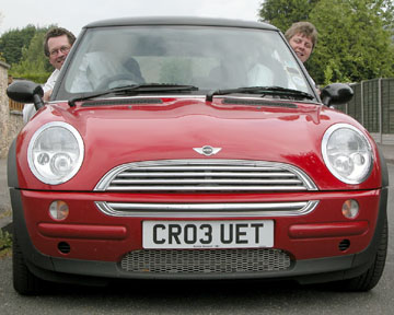 Chris and Liz Williams have found a way to promote the game using their Mini Cooper (Photo: Quiller Barrett)