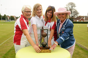 Picture: Chris Roberts - Colman trophy winners Glynis, Patricia & Liz with Frances Colman